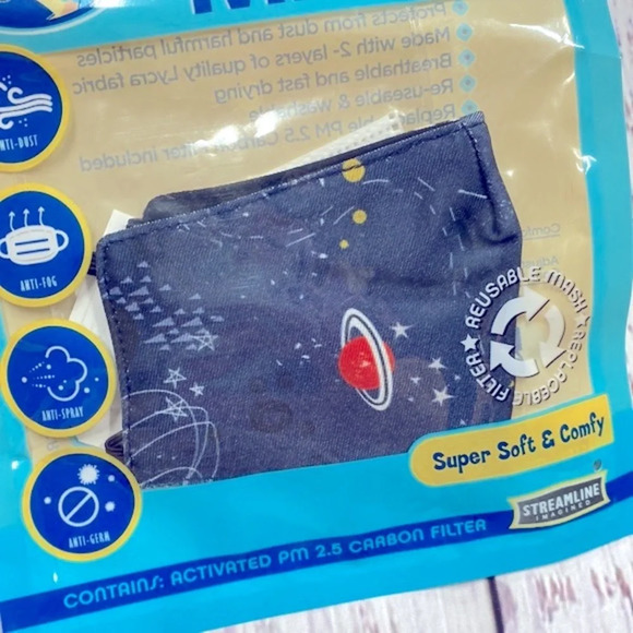 Kids breathable face mask with carbon filter new in package - Picture 3 of 5